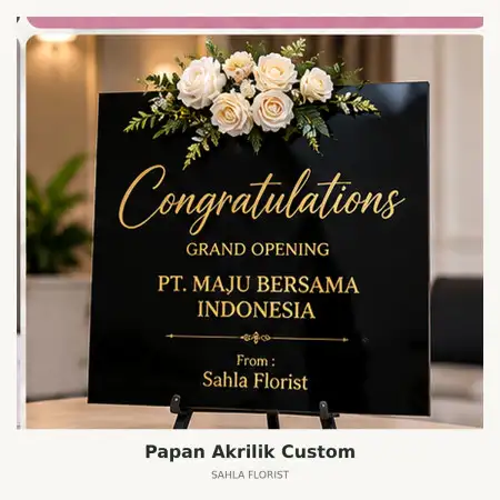 Papan Bunga Akrilik Denpasar Timur